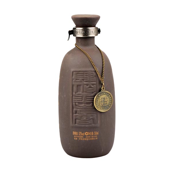 清仓52泸州老窖紫砂大曲紫砂瓶500ml