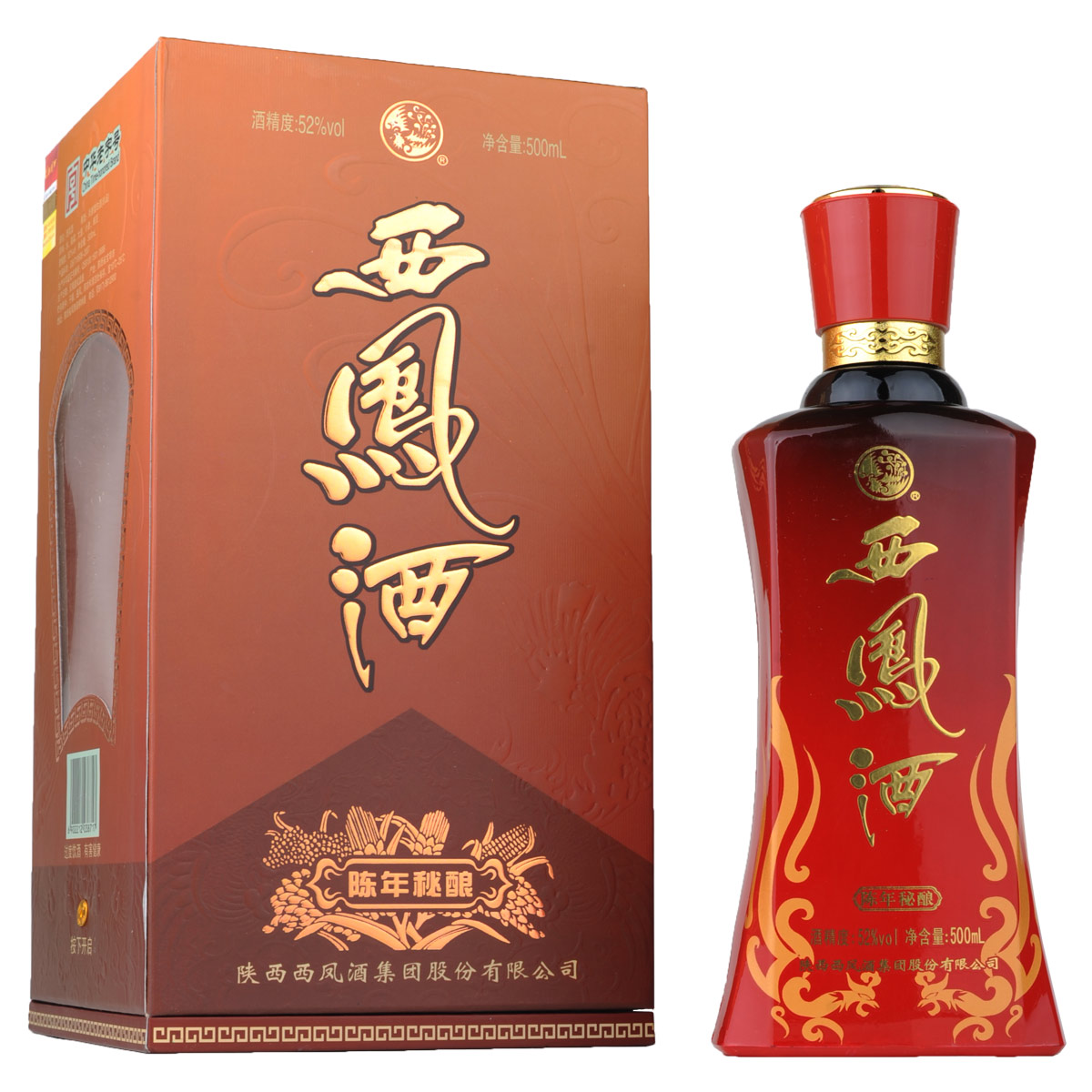 清仓52西凤酒陈年秘酿500ml