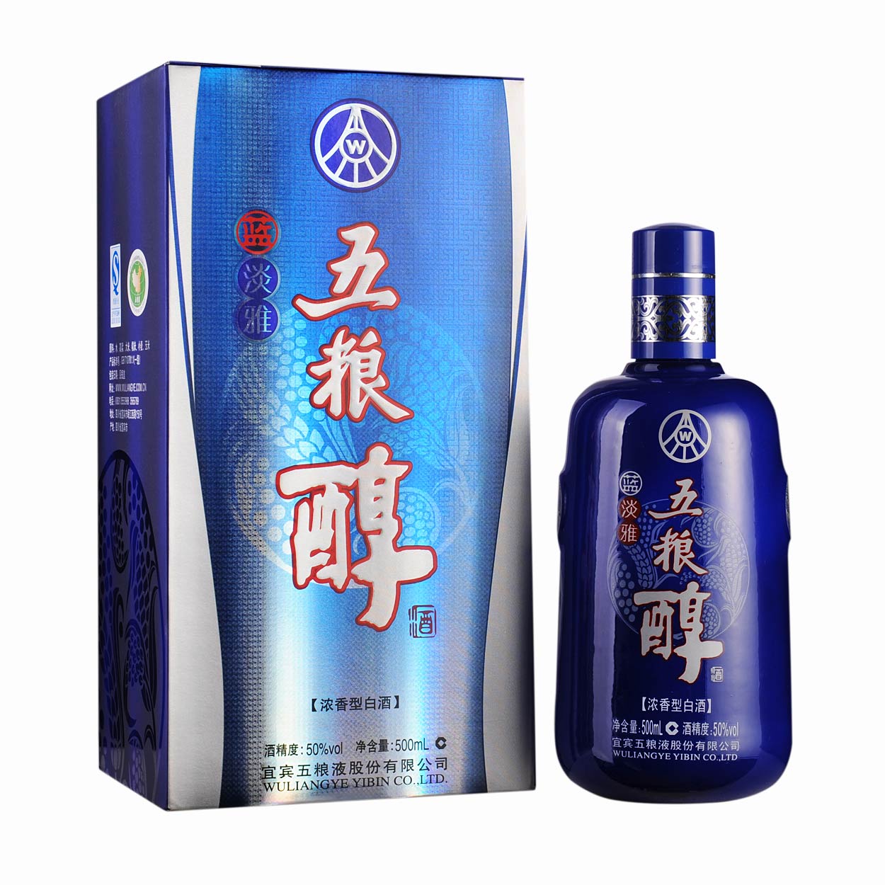 50°度五糧醇藍淡雅500ml【價格 品牌 圖片 評論】-酒仙網